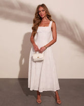 Darling Bloom Embroidered Floral Maxi Dress