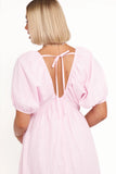 Sullivan Puff Sleeve Maxi Dress Pink