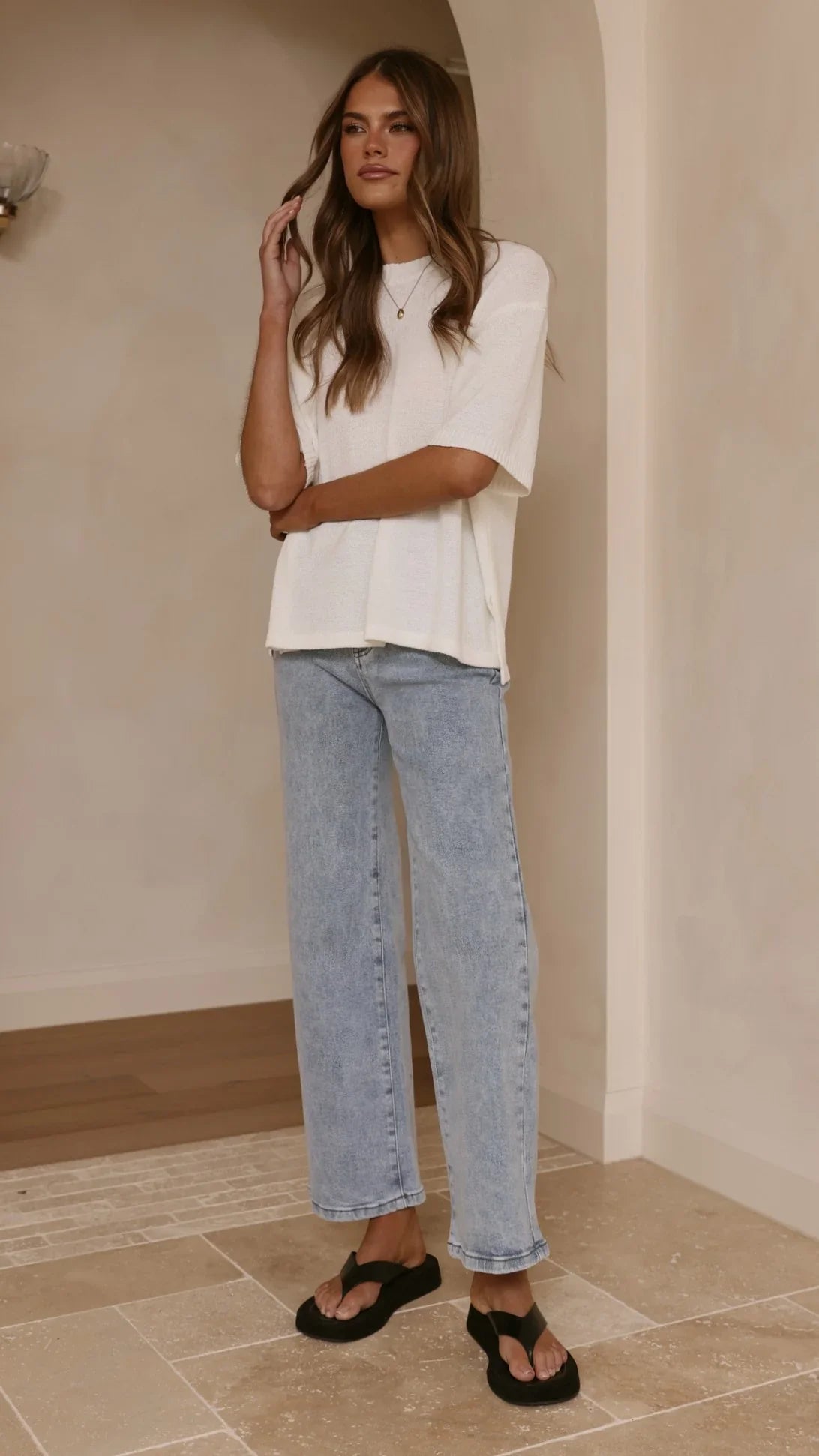 Vinnie Straight Leg Jeans Light Blue