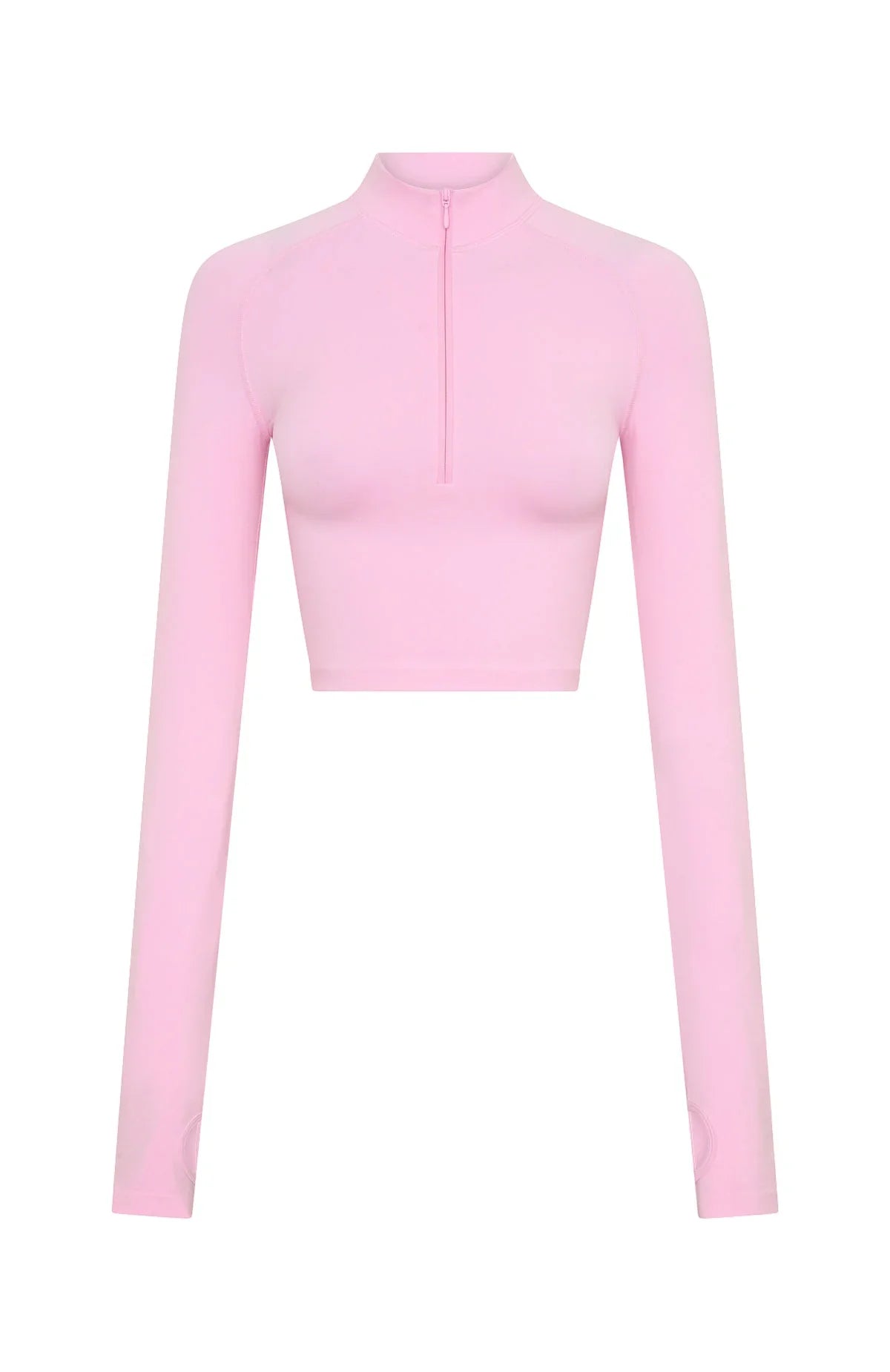 Stride Seamless Zip Long Sleeve Marshmallow