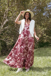 Elanor Maxi Dress Pale Burgundy