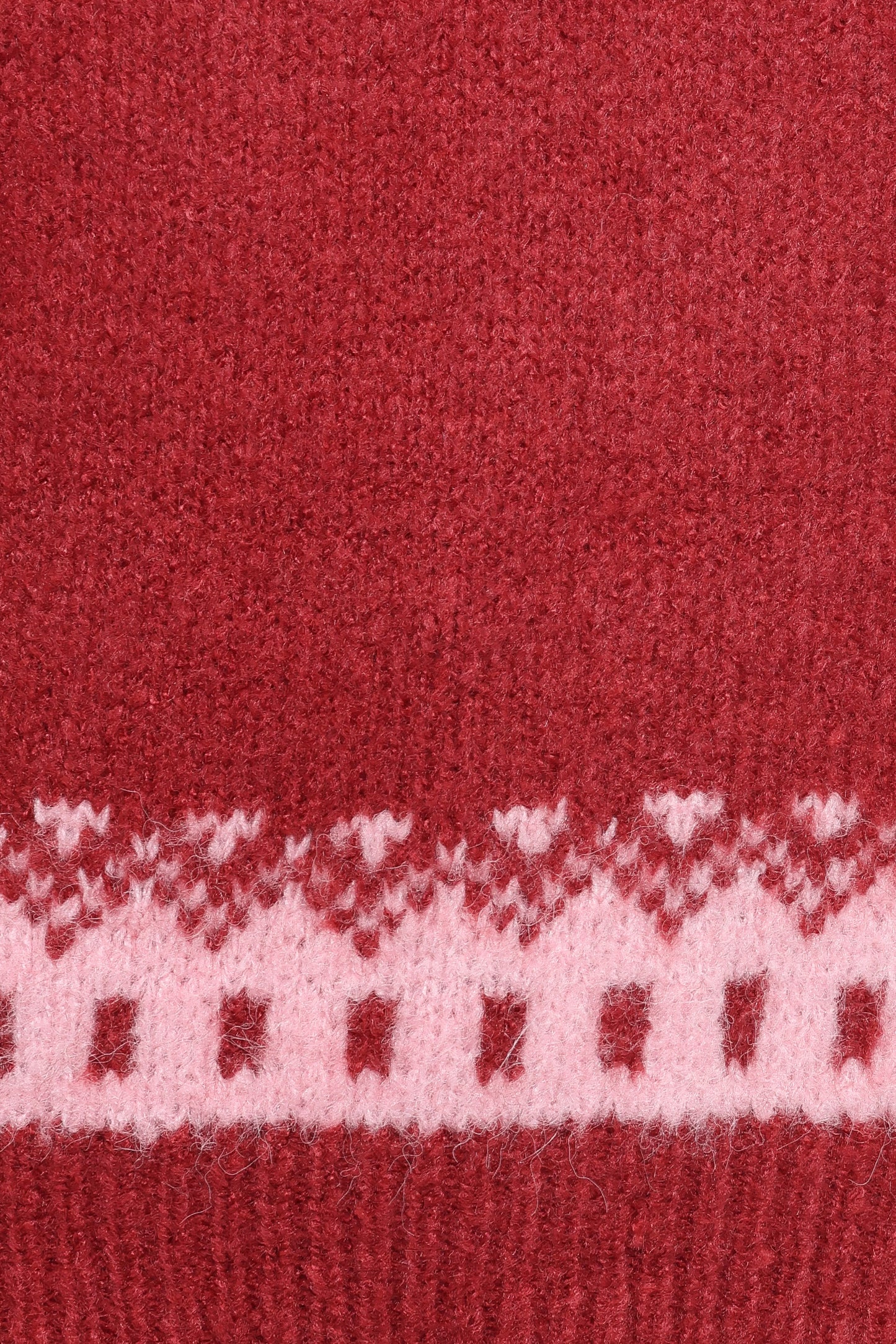 Zinnia Fairisle Knit Sweater Red