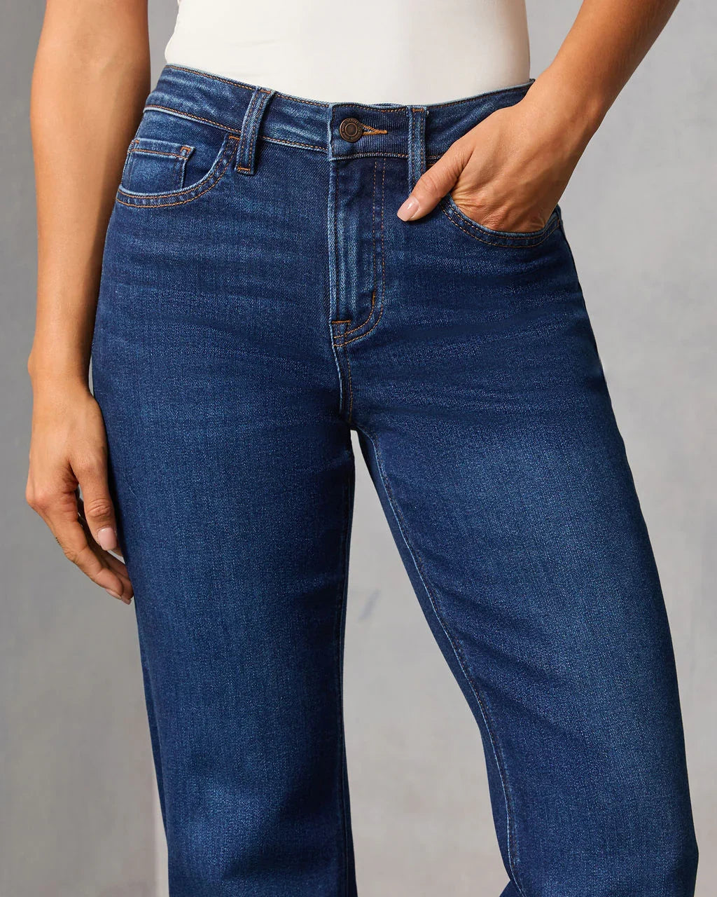 Camelle Super Stretch High Rise Straight Leg Jeans