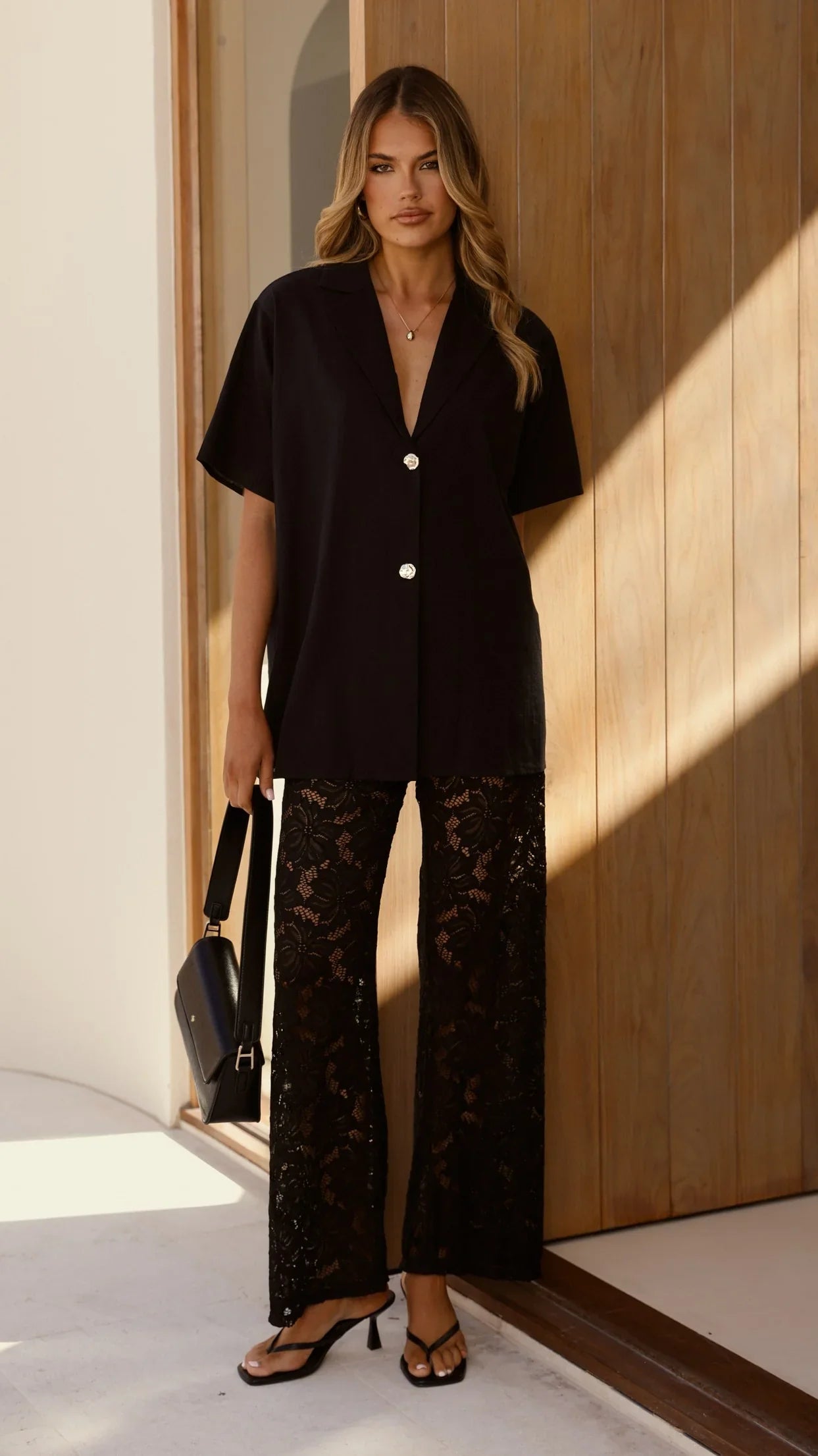Azura Shirt And Pants Set Black