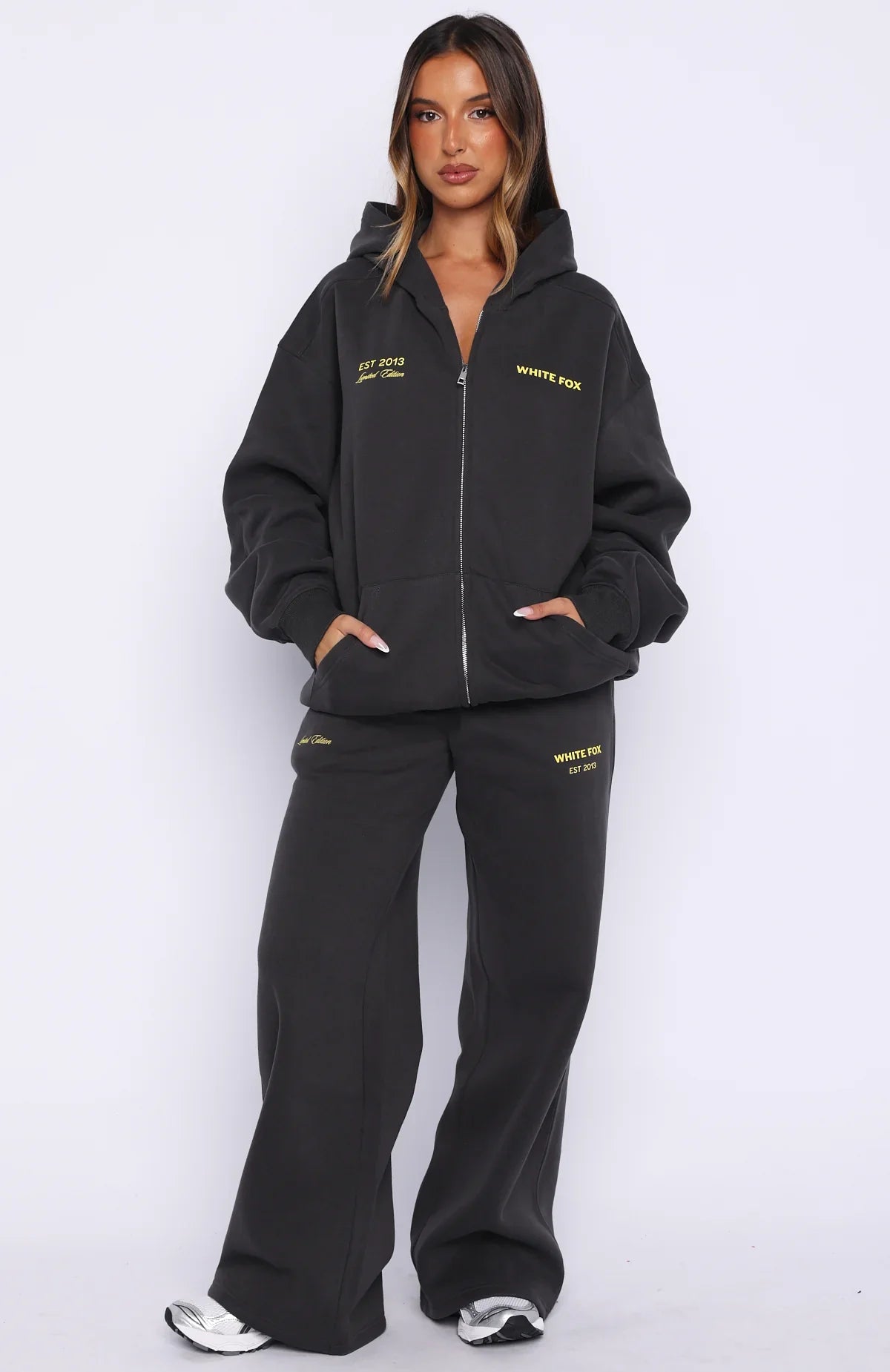 Proving Myself Wrong Zip Front Hoodie Charcoal