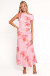 Talyne Maxi Dress Pink Floral