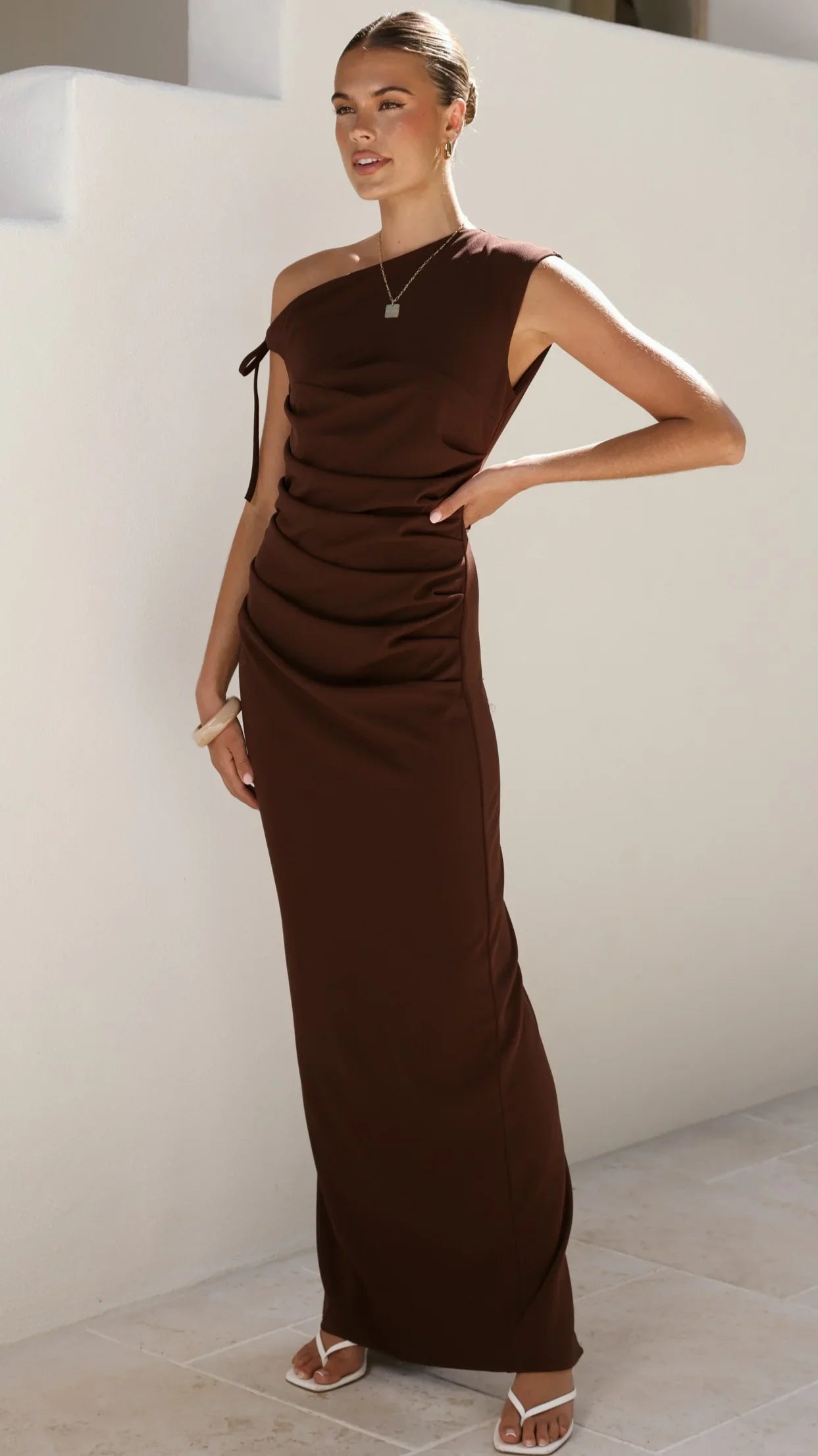 Lealah Maxi Dress Chocolate