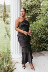 Roxanne Halterneck Maxi Dress Black