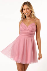 Kienna Tulle Mini Dress Pink