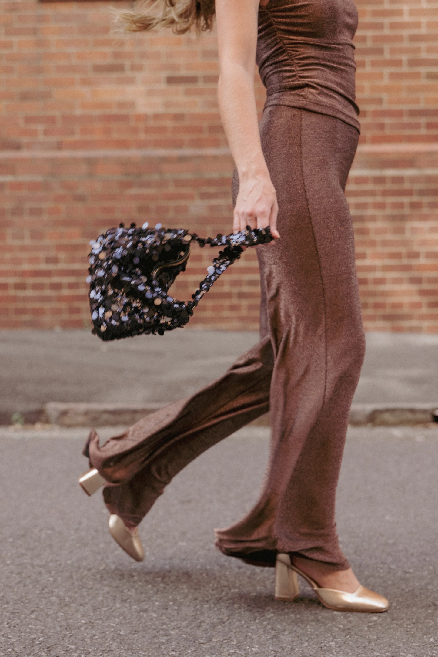 Sydney Wide Leg Pant Bronze