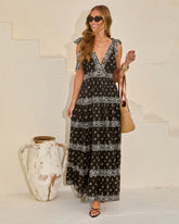 Manda Fit And Flare Paisley Maxi Dress