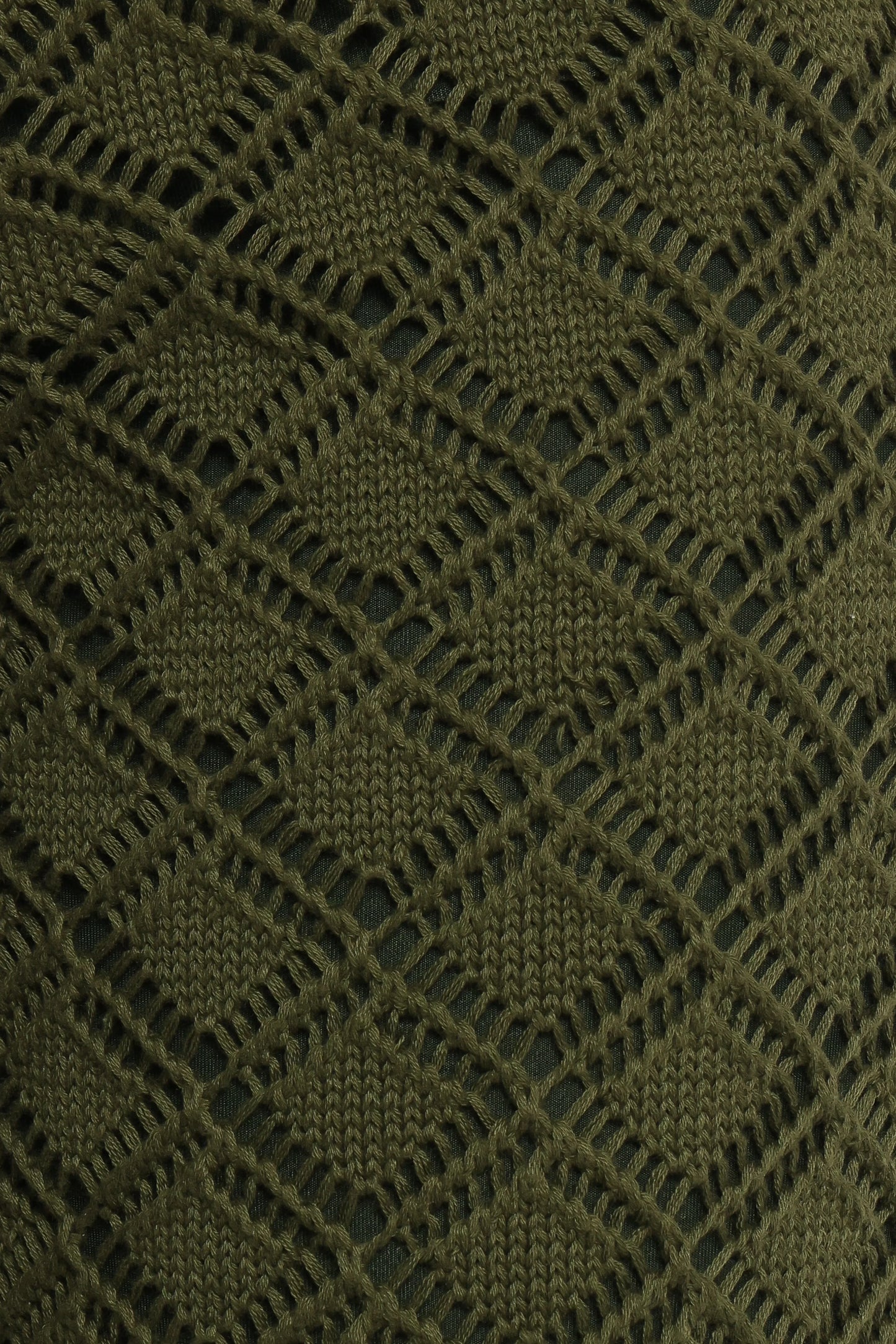 Fefe Textured Knit Pants Olive