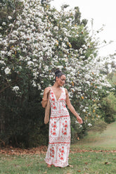Amore Bias Cut Maxi Dress Red Rose