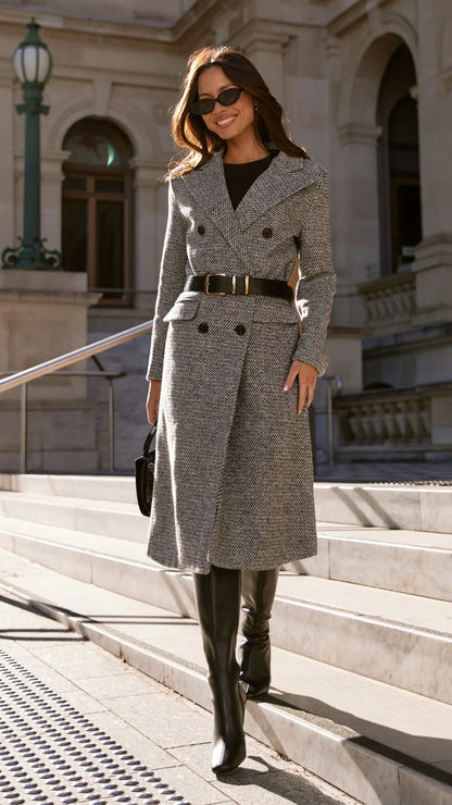 Jayla Longline Coat Grey