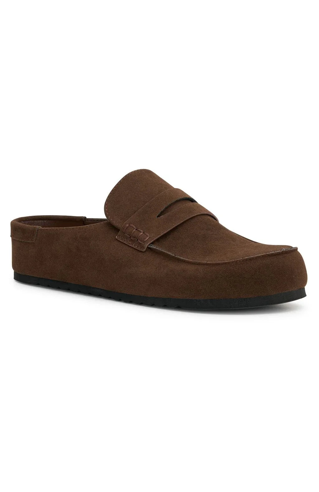Cayson Loafer Slides Chocolate Faux Suede