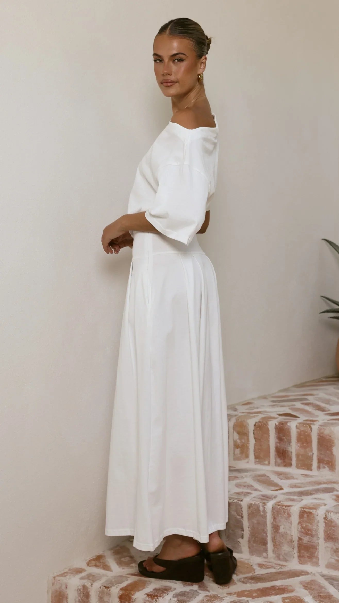 Aleski Maxi Dress White