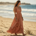 Boho Ruffle Tiered Summer Maxi Dress