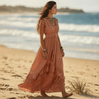Boho Ruffle Tiered Summer Maxi Dress