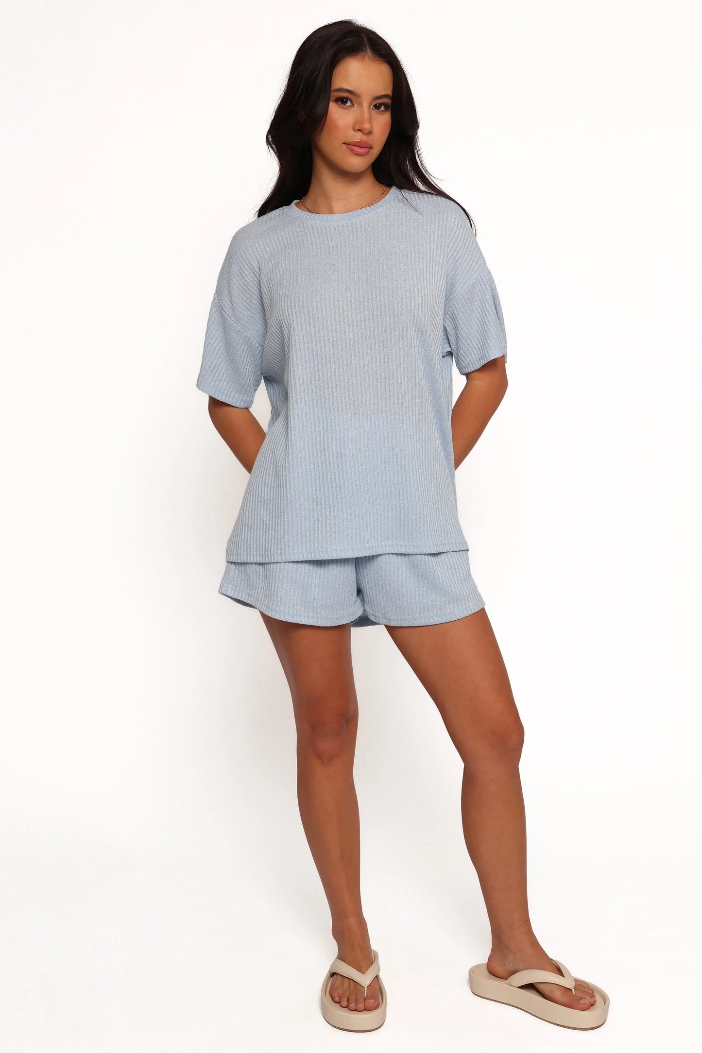 Granger Knit Short Set Blue