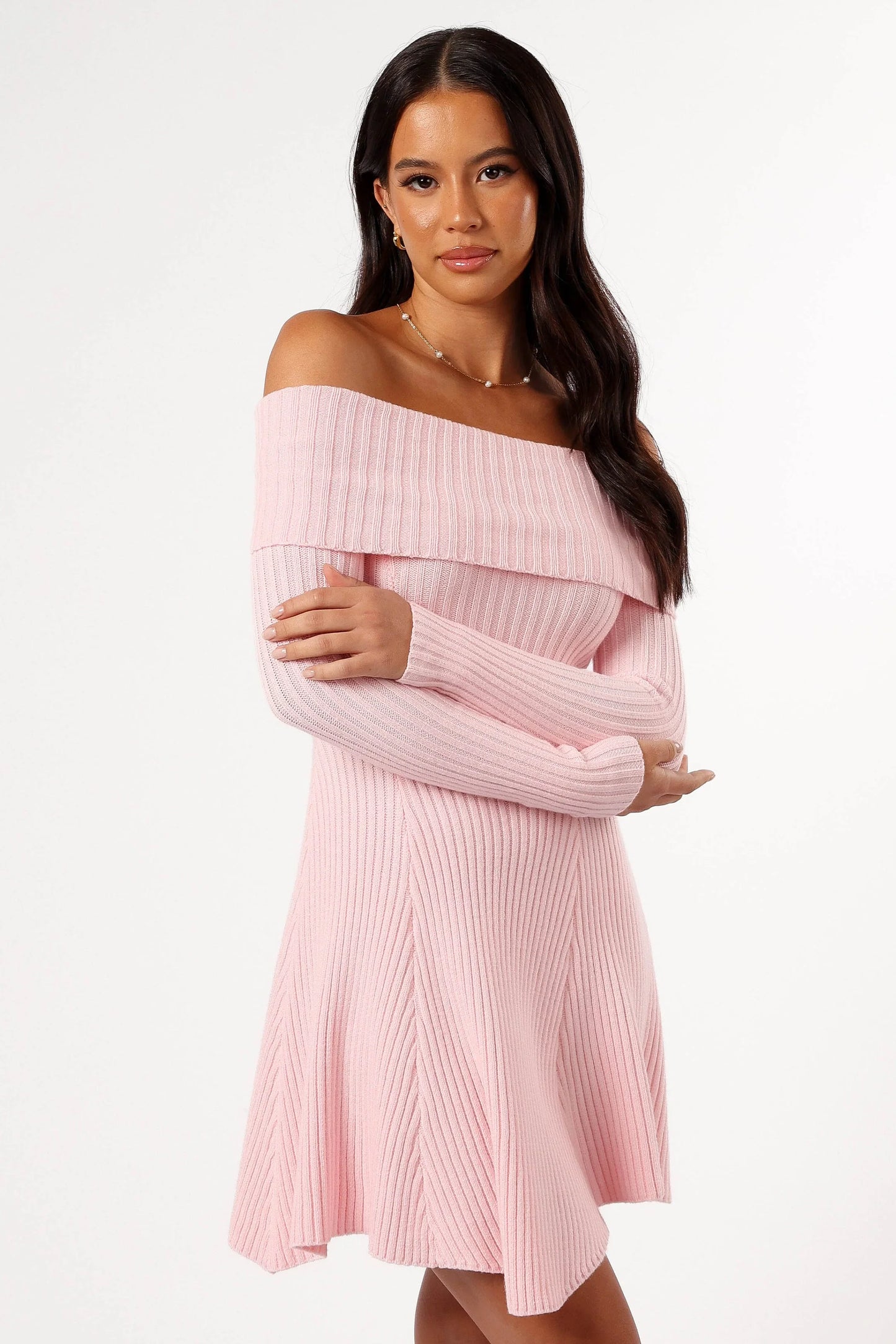 Francisco Long Sleeve Mini Dress Pink