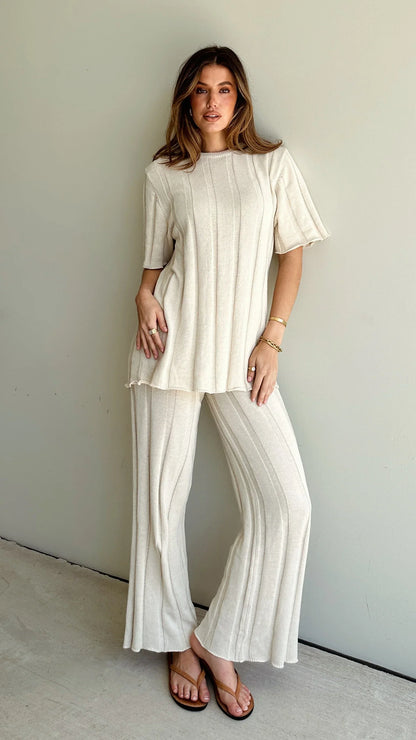 Bayu Knit Pants Cream
