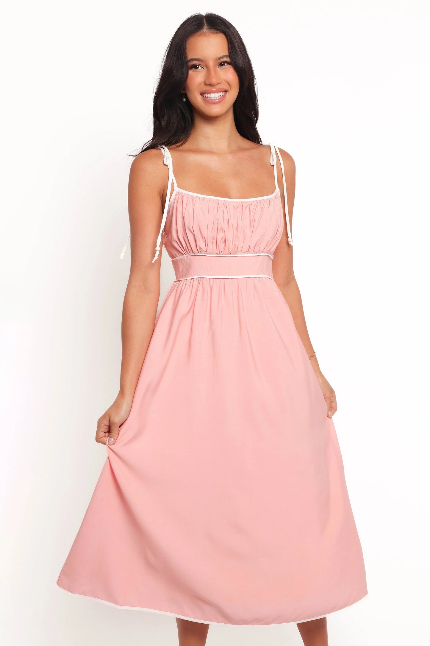 Henley Midi Dress Pink