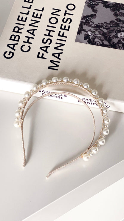 Whitney Headpiece Gold Pearl