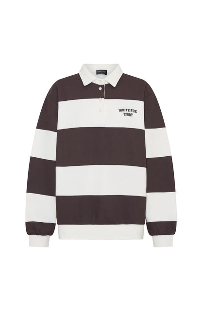 Make It Known Oversized Henley Sweater Dark Chocolate