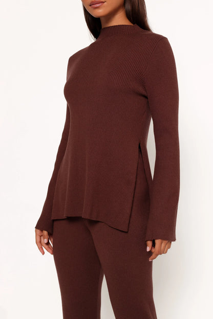 Adrienne Knit Top Chocolate