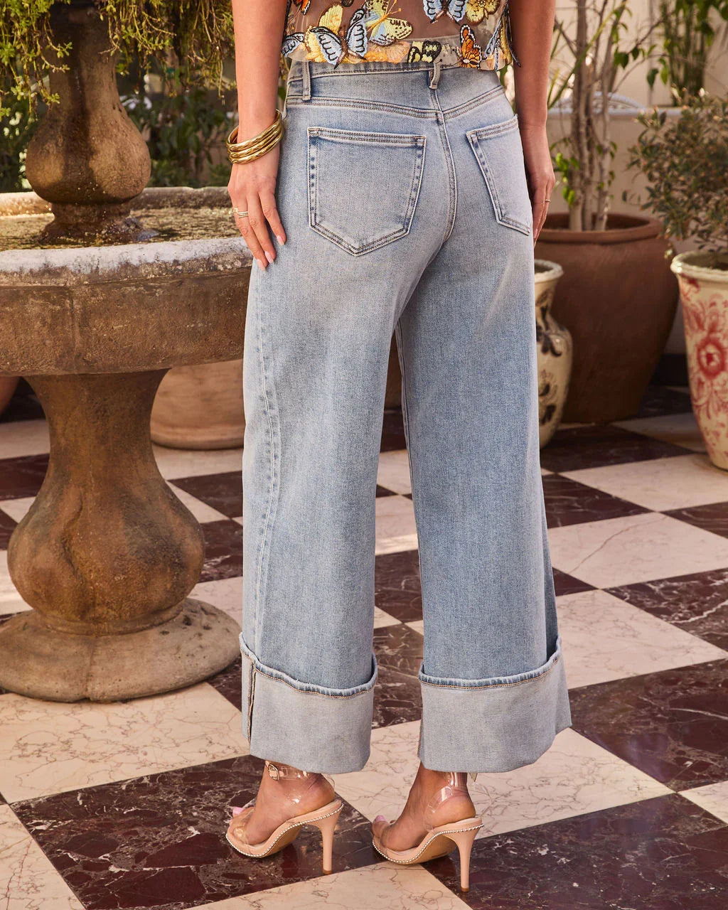 Serenah Super Stretch Mid Rise Wide Leg Jeans
