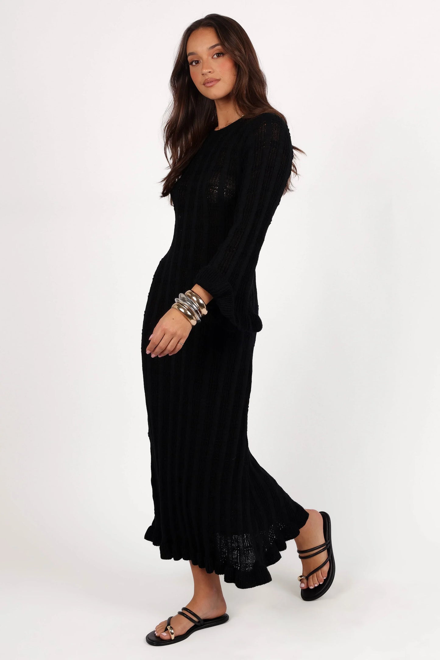 Colter Long Sleeve Maxi Dress Black