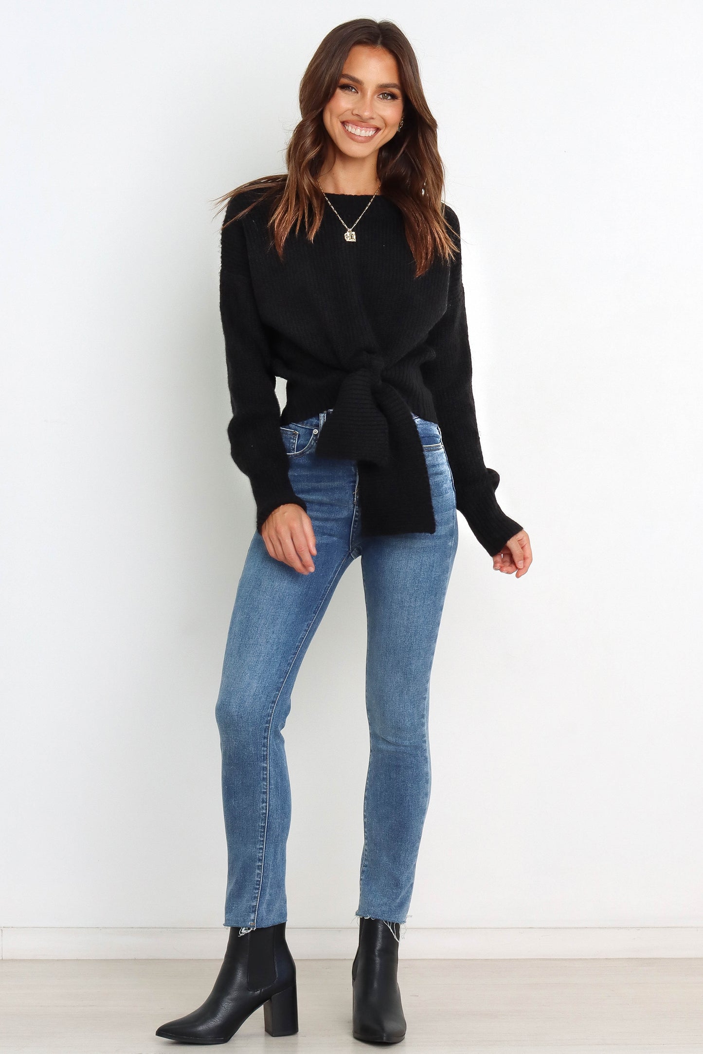 Captivate Knit Sweater Black