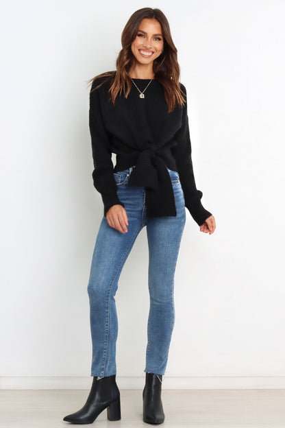 Captivate Knit Sweater Black