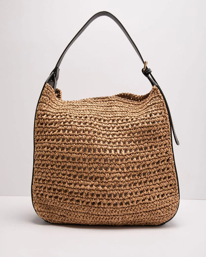 Marina Drift Slouchy Woven Straw Tote Bag