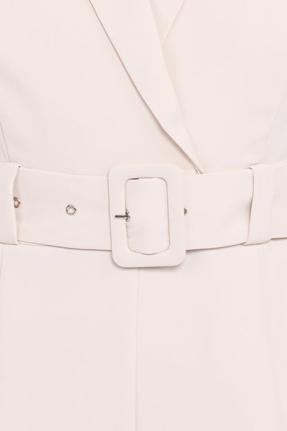 Sienna Belted Jumpsuit Beige