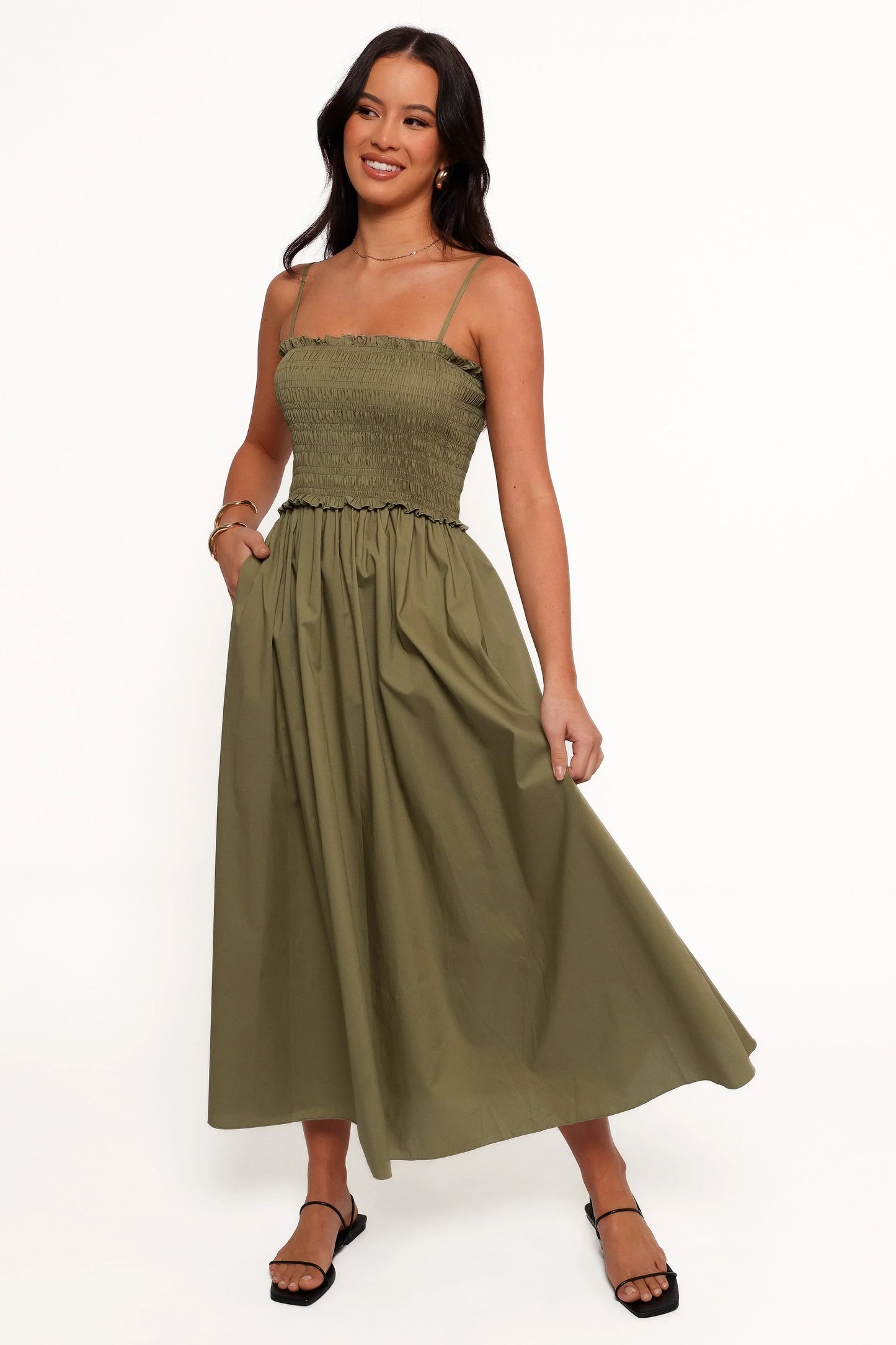 Nigella Maxi Dress Olive Green