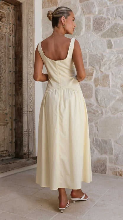 Lucy Drop Waist Maxi Dress Butter