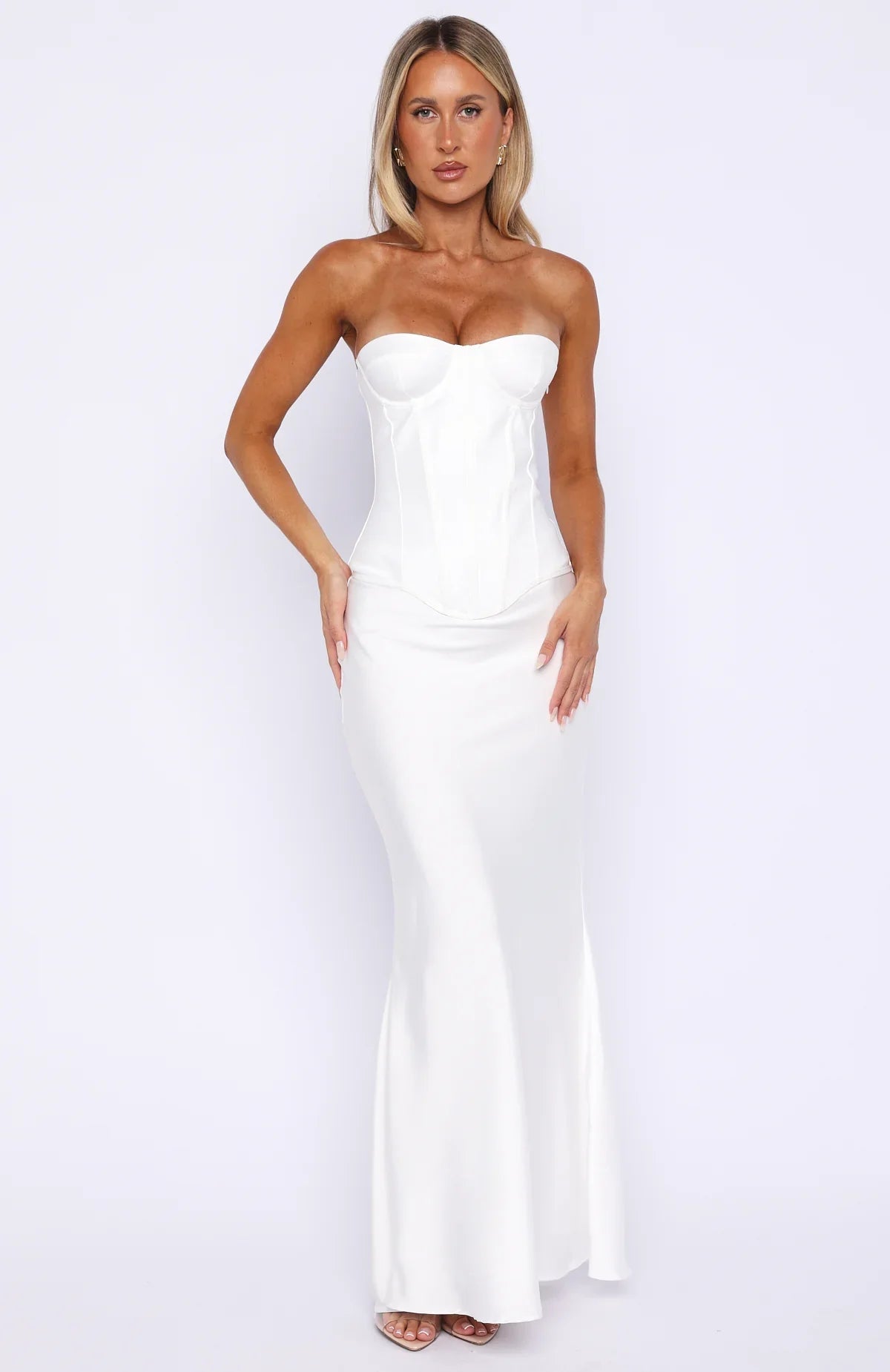 Golden Mile Strapless Bustier Off White