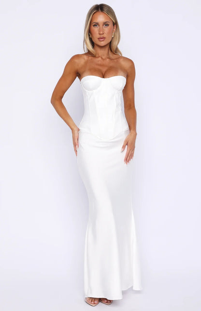Golden Mile Strapless Bustier Off White
