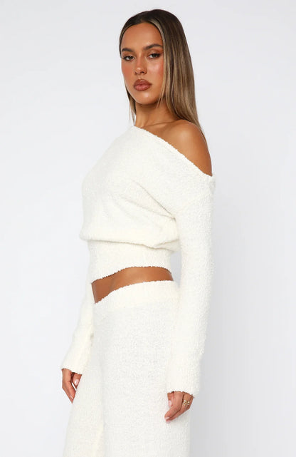 Please Be Mine Knit Sweater Off White