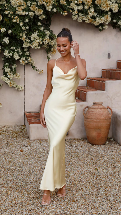 Willow Maxi Dress Lemon