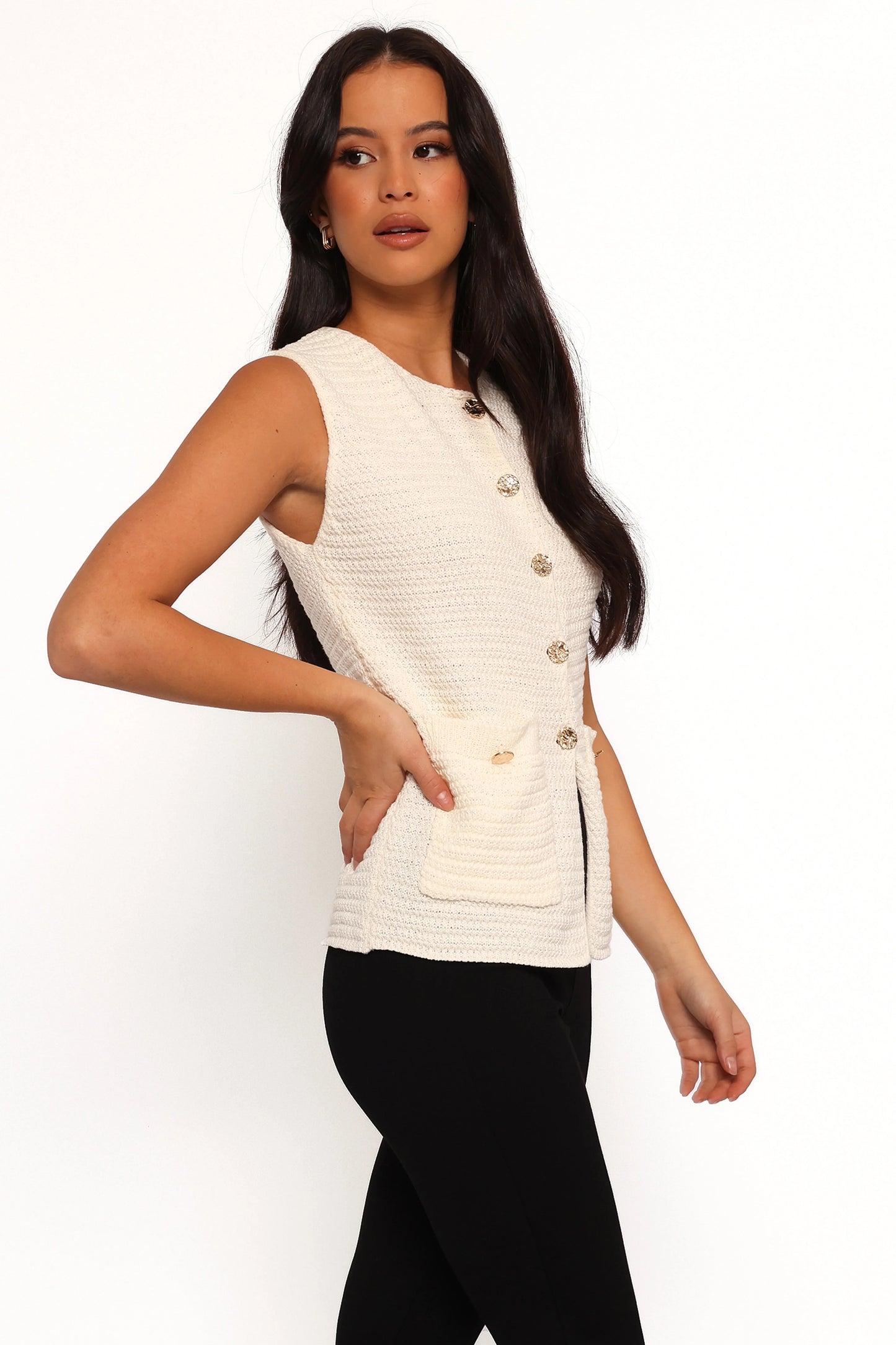 Blair Knit Vest White