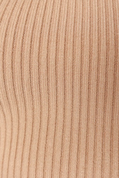 Wells Long Sleeve Knit Top Taupe