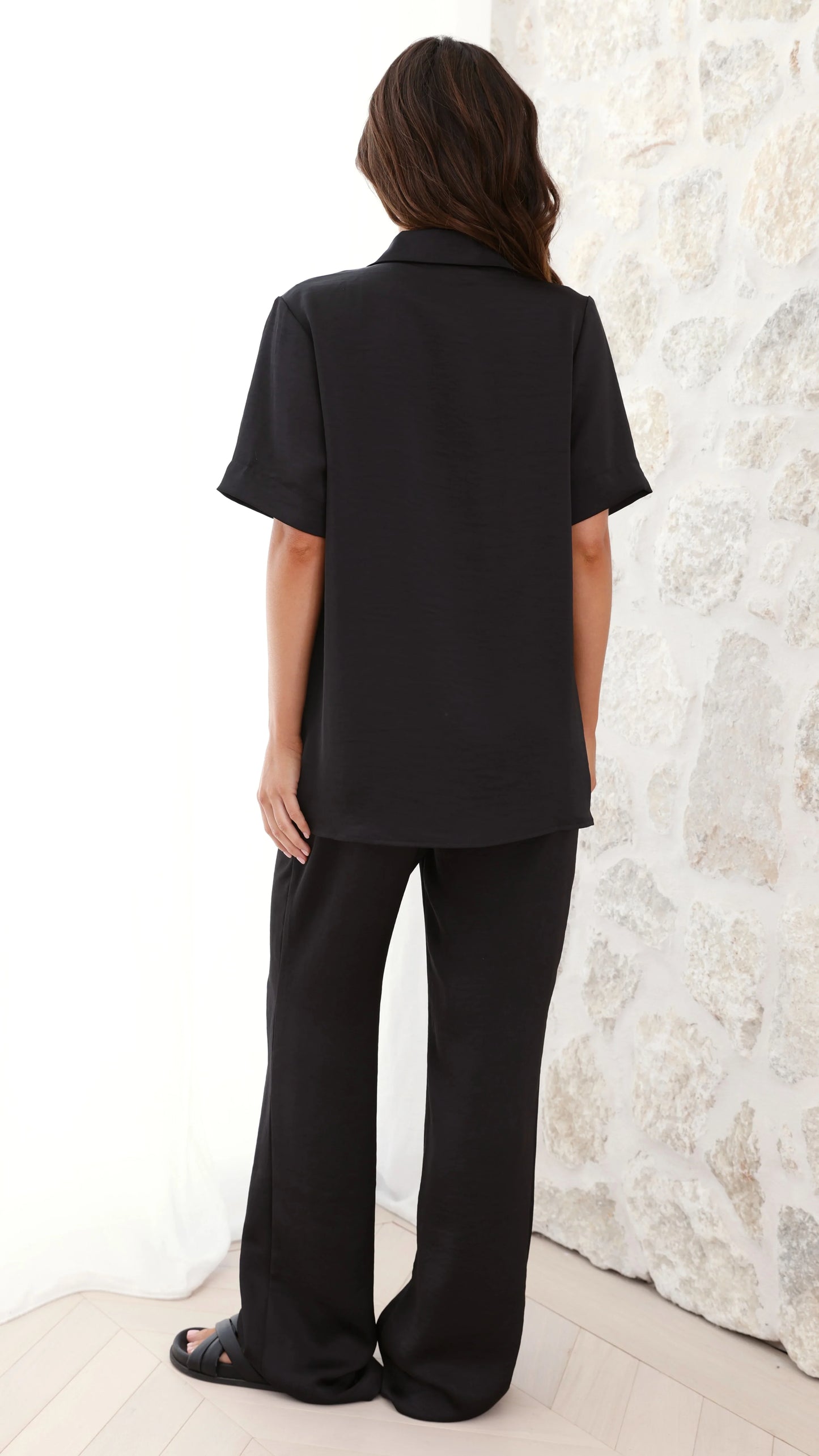 Imogen Button Pants Black