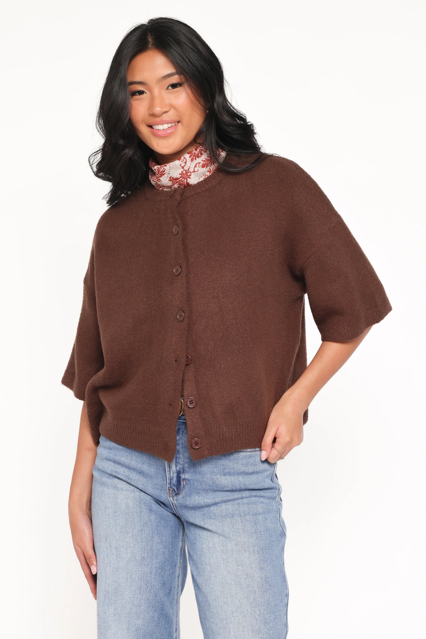 Lilith Knit Top Chocolate Brown