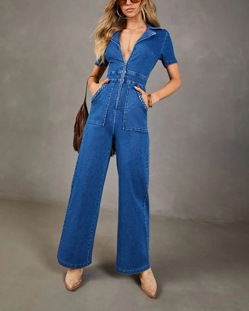 Honey Spur Denim Jumpsuit