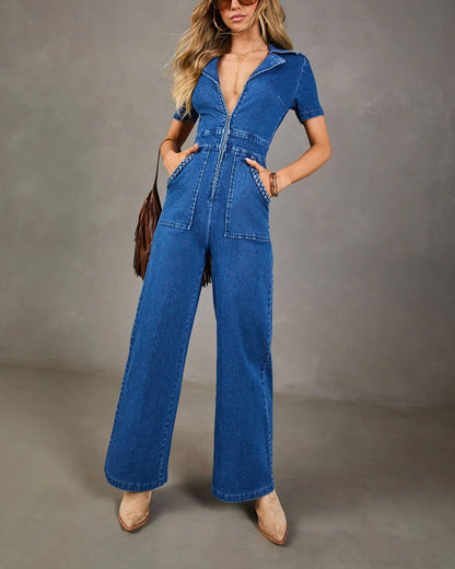 Honey Spur Denim Jumpsuit