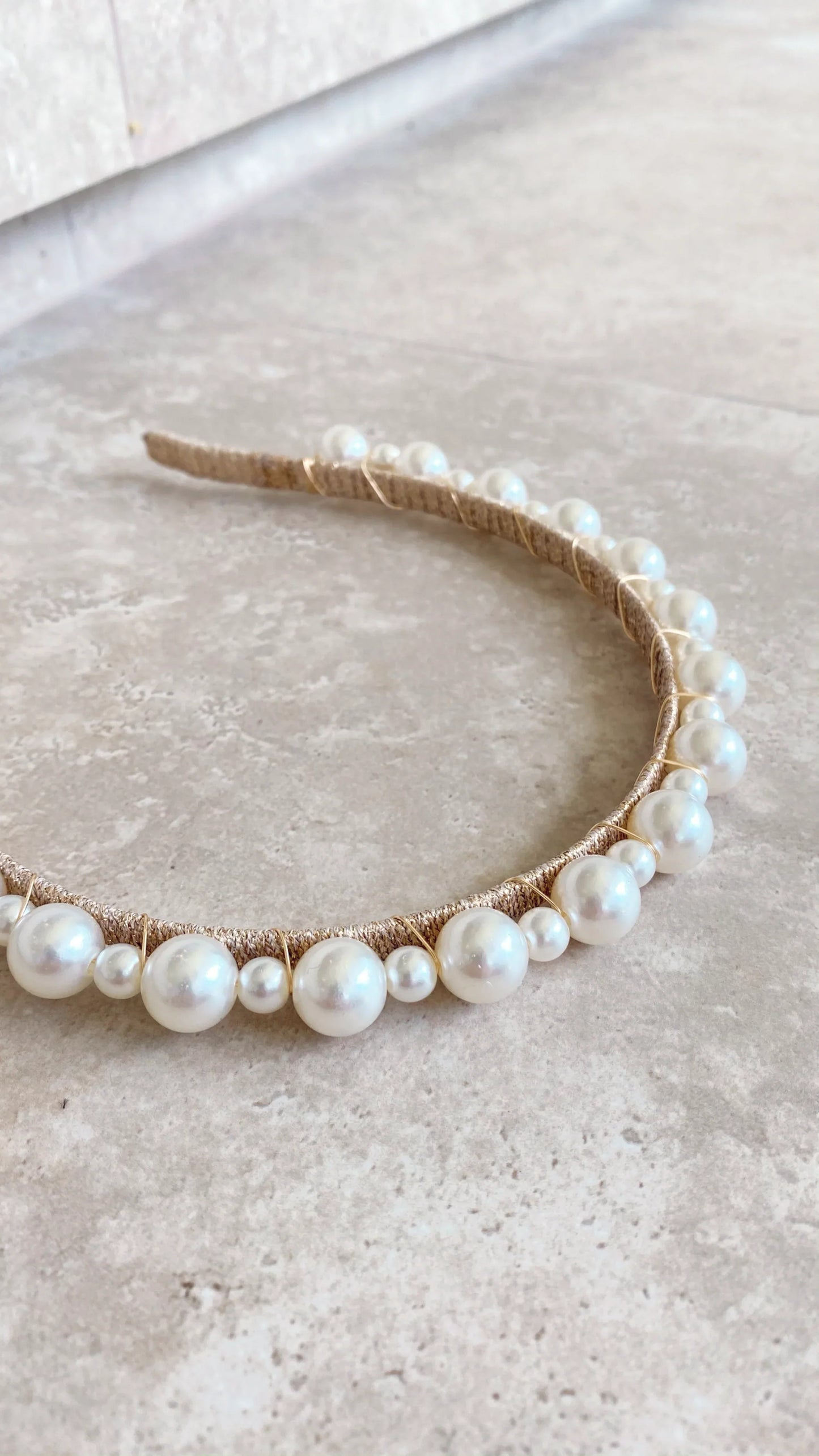 Pearla Headpiece Pearl Gold