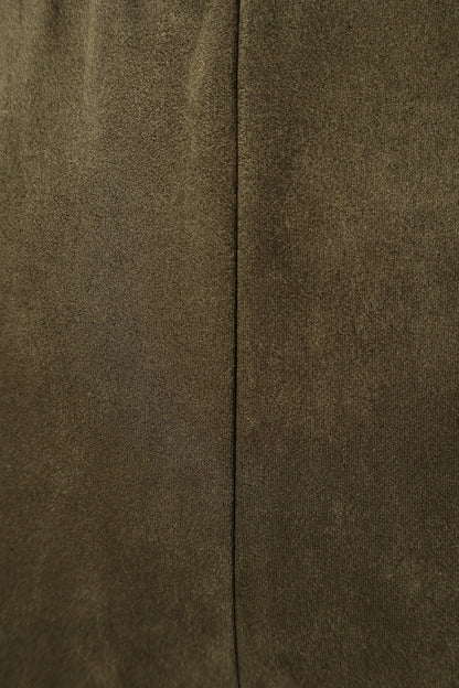 Morgan Suede Look Legging Olive