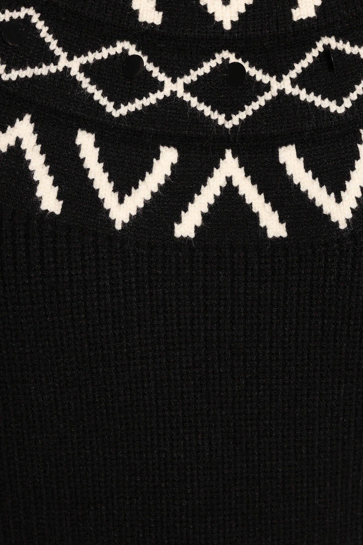 Lee Fairisle Knit Sweater Black Cream